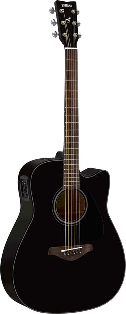 Yamaha FGX800CBL Black Solid Spruce top with cutaway and pickup