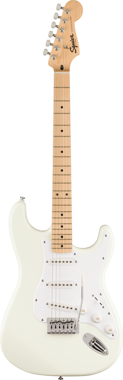 Squier FSR Squier Sonic Stratocaster, Maple Fingerboard, White Pickguard, Arctic White