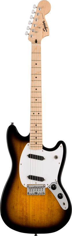 Squier Sonic Mustang, Maple Fingerboard, White Pickguard, 2-Color Sunburst
