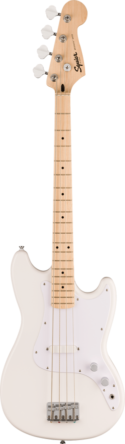 Squier Sonic Bronco Bass, Maple Fingerboard, White Pickguard, Arctic White