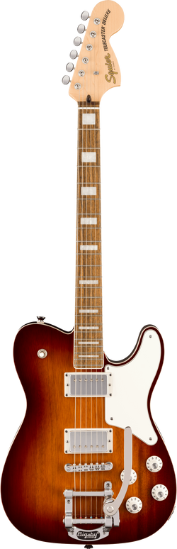 Squier Paranormal Troublemaker Telecaster Deluxe Bigsby, Laurel Fingerboard, Parchment Pickguard, Honey Sunburst