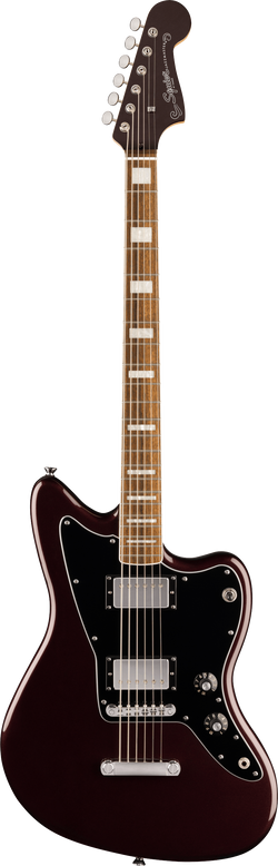 Squier Paranormal Baritone Jazzmaster HH, Laurel Fingerboard, Black Pickguard, Oxblood