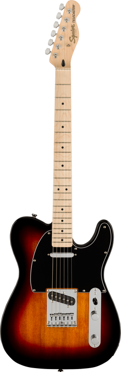 Squier Affinity Series Telecaster, Maple Fingerboard, Black Pickguard, 3-Color Sunburst