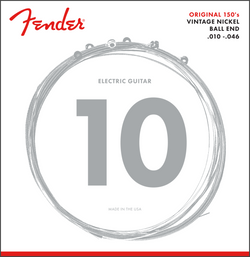 Fender Original 150 Guitar Strings, 10-46, Pure Nickel Wound, Ball End