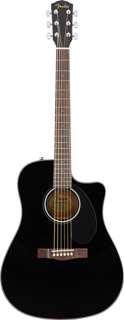 Fender CD-60SCE Dreadnought, Walnut Fingerboard, Black