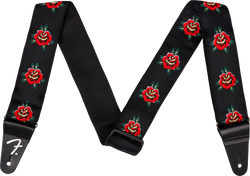 Fender Rose Guitar Strap, Red, 2