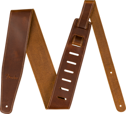 Fender Broken-In Leather Strap, Tan, 2.5