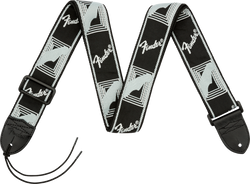 Fender 2in Monogrammed Guitar Strap, Black/Light Grey/Dark Grey