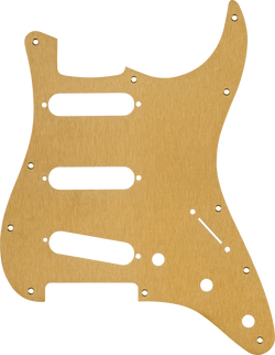 Fender Pickguard, Stratocaster® S/S/S, 11-Hole Mount, Gold Anodized Aluminum, 1-Ply