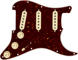 Fender Pre-Wired Strat Pickguard, Custom Shop Custom '69 SSS, Tortoise Shell 11 Hole PG
