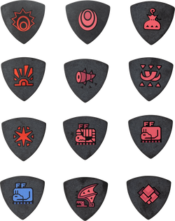 Fender Monster Hunter Collaboration Picks Rathalos (4 Picks, Random Varying Designs)