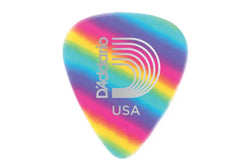 D'Addario Rainbow Celluloid Guitar Picks 10 pack, Heavy