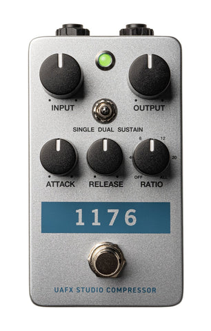 Universal Audio UAFX 1176 Studio Compressor Pedal top view