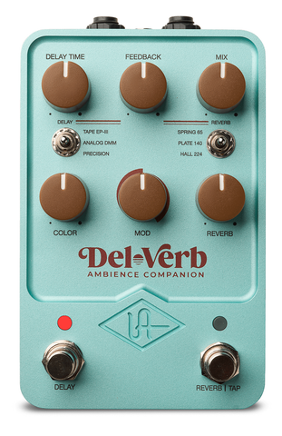 Universal Audio UAFX Del-Verb Ambience Companion Pedal top view