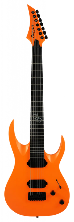 Solar A2.7ON 7-String Electric Guitar - Orange Neon Matte