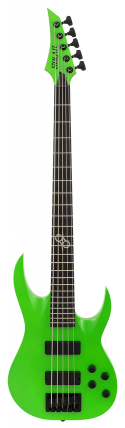 Solar AB2.5GN 5-String Electric Bass Guitar - Green Neon Matte