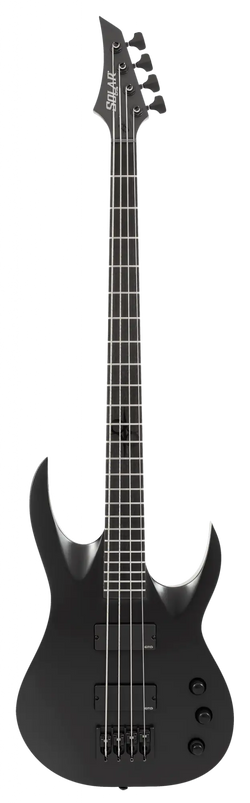 Solar A1.4C 4 String Electric Bass - Carbon Black Matte