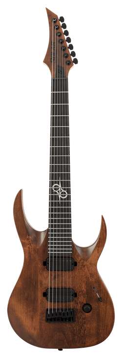 Solar AB2.7AN Electric Guitar - Aged Natural Matte - 7 STRING Front Photo