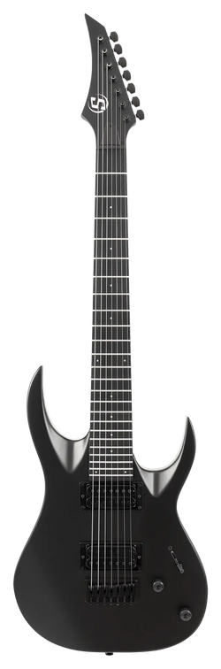 S by Solar AB4.7C 7-String Electric Guitar - Carbon Black Matte Front Photo