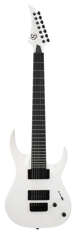 S by Solar AB4.7W 7-String Electric Guitar - White Matte Front Photo