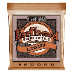 Ernie Ball Earthwood Light Phosphor Bronze Acoustic Guitar Strings - 11-52 Gauge