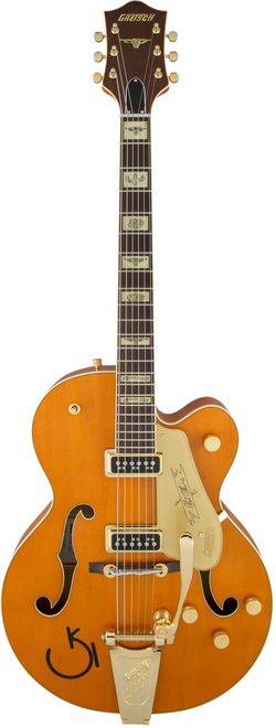Gretsch G6120T-55 Vintage Select Edition '55 Chet Atkins Hollow Body with Bigsby, TV Jones, Vintage Orange Stain Lacquer