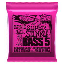 Ernie Ball Super Slinky 5-String Nickel Wound Electric Bass Strings - 40-125 Gauge