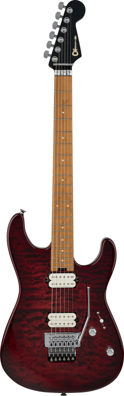 Charvel Pro-Mod Plus San Dimas Style 1 HH FR CM, Carmalized Maple Fingerboard, Sangria Burst