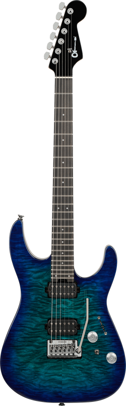 Charvel Pro-Mod Plus DK24 HH 2PT EB QM, Ebony Fingerboard - Chlorine Burst