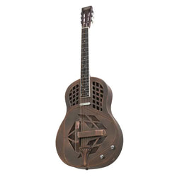 Bourbon Street Tricone Resonator Guitar w/Pickup + Case - Matte Copper Finish