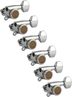 Gotoh G36MGT Magnum-Lock Trad 6-In-Line Machine Heads, 14:1 tuning ratio, Chrome