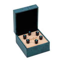 Taylor Custom Bridge Pin Set - Brown with Turquoise