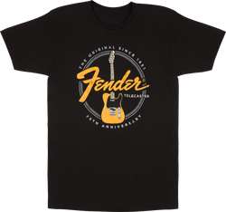 Fender Telecaster® 75th Tele® Tee, Vintage Black, Small