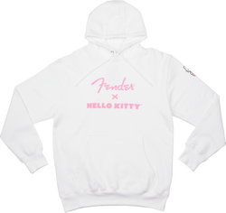 Fender® x Hello Kitty® White Sleeve Logo Hoodie, Large