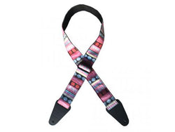 Colonial Leather Rag Strap - Candy Stripe Red