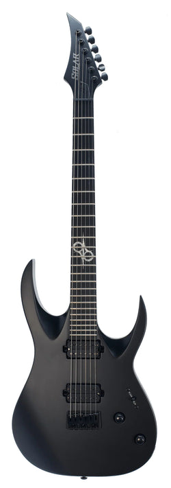 Solar A2.6C Electric Guitar - Carbon Black Matte Front Photo
