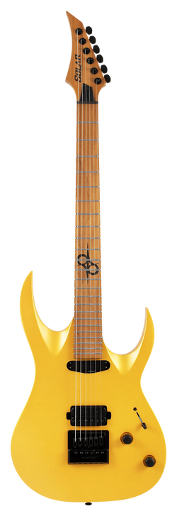 Solar AB1.6G Electric Guitar - Roasted Maple - Antique Gold Matte Front Photo