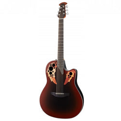 Ovation CE44-RRB Celebrity Elite Rev Red Burst Acoustic-Electric Guitar