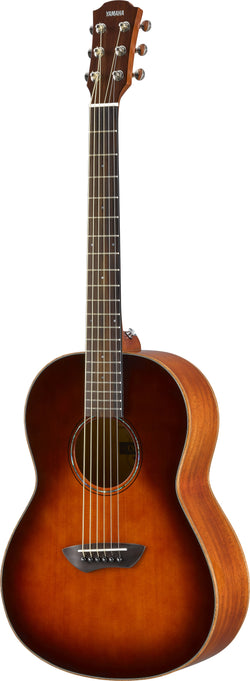 Yamaha CSF3M Tobacco Brown Sunburst smaller-size acoustic guitar.