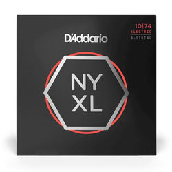 D'Addario NYXL1074 Nickel Wound 8-String Electric Guitar Strings, Light Top / Heavy Bottom, 10-74