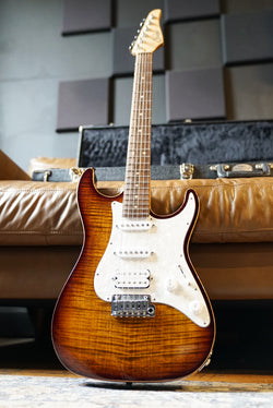 Pre-Owned Suhr Standard Bengal Burst in case