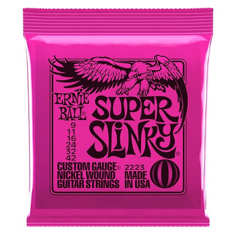 Ernie Ball Super Slinky Nickel Wound Electric Guitar Strings - 9-42 Gauge
