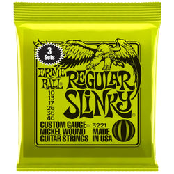 Ernie Ball Regular Slinky Electric Guitar String Set 10-46 (3 PACK)