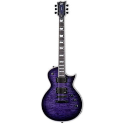 LTD EC-1000QM See Thru Purple EMG Pickups front view