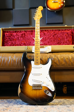 Fender Limited Edition 70th Anniversary 1954 Stratocaster Relic, 1-Piece Quartersawn Maple Neck Fingerboard, Wide-Fade 2-Color Sunburst