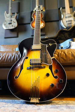 Heritage Eagle Classic Hollow Electric Guitar with Case - Original Sunburst