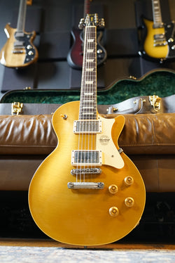 Heritage Factory Special Custom Core H-150 Electric Guitar w/Case, Gold Top w/ Dark Back & Stinger (Artisan Aged)