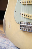 Pre-Owned Fender Masterbuilt By Austin MacNutt 1963 Stratocaster Journeyman Relic Blonde 3A Flame Neck