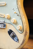 Pre-Owned Fender Masterbuilt By Austin MacNutt 1963 Stratocaster Journeyman Relic Blonde 3A Flame Neck