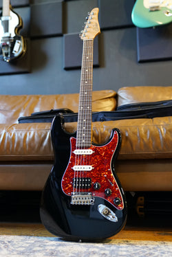 Pre-Owned Suhr Classic S HSS Black Roasted Figured Neck